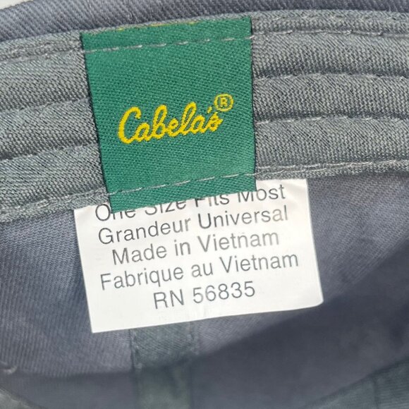 Cabelas Club Adjustable Baseball Cap Gray Yellow Embroidered Logo - Picture 7 of 7